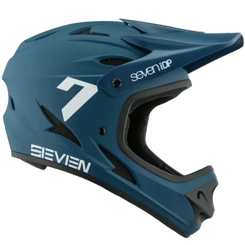 7 Idp M1 Full Face Helmet - Youth - Blue-White 1