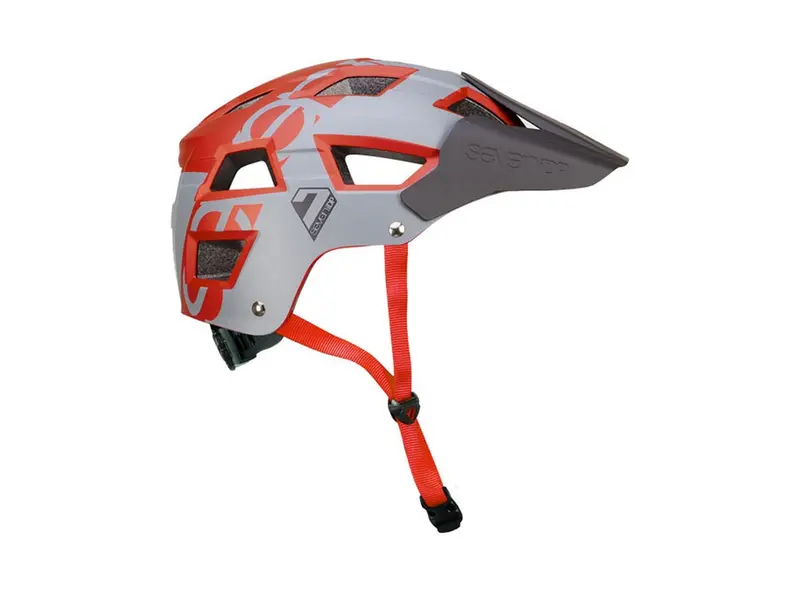 7 Idp M5 Mtb Am Helmet - Gray-Metallic-Dark Red - 2018 1