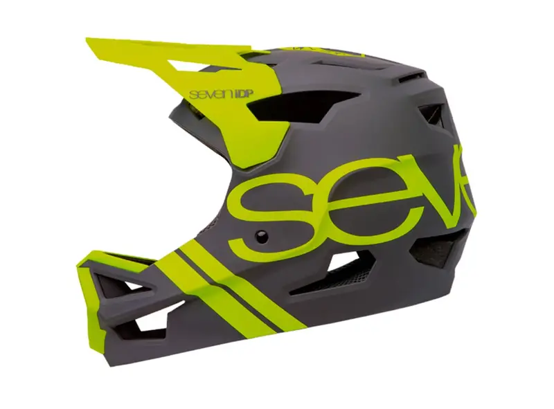 7 Idp Project.23 Abs Full Face Helmet - Matt Storm Gray - Gloss Bright Yellow 1