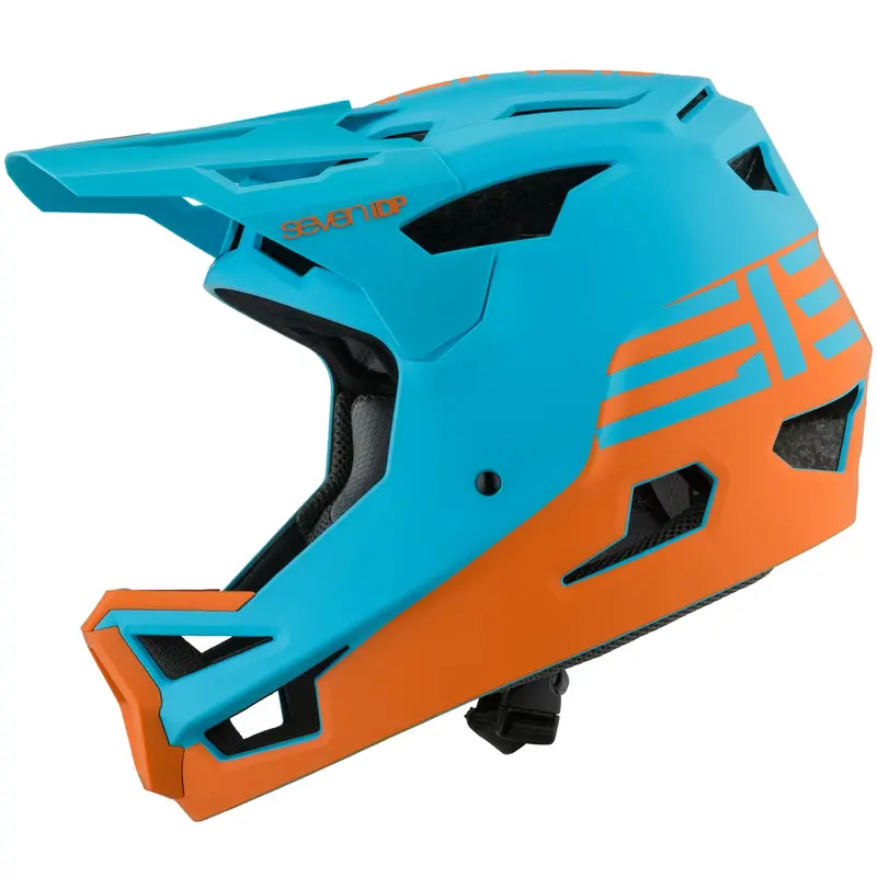 7 Idp Project 23 Abs Full Face Helmet - Matte Gt Blue-Orange 2