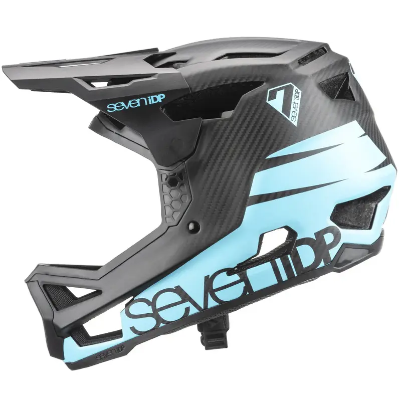 7 Idp Project 23 Carbon Full Face Helmet - Matt Ice Blue-Black 2
