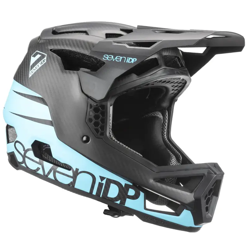 7 Idp Project 23 Carbon Full Face Helmet - Matt Ice Blue-Black 3