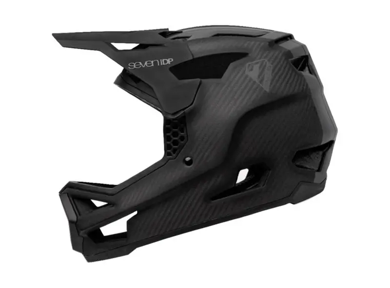 7 Idp Project.23 Carbon Full Face Helmet - Raw Carbon-Gloss Gray 1