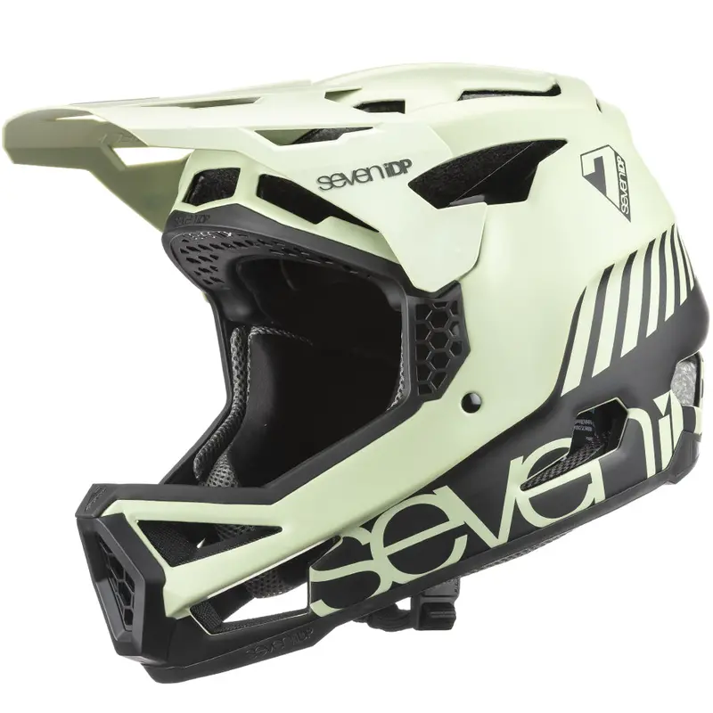 7 Idp Project 23 Fiberglass Full Face Helmet - Glacier Green-Black 2