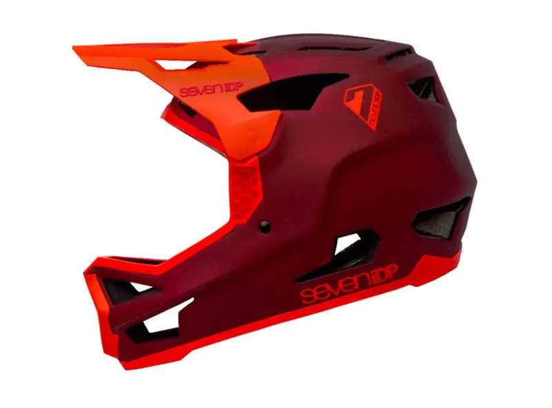 7 Idp Project.23 Glass Fiber Full Face Helmet - Matt Dark Red-Gloss Thruster Red 1