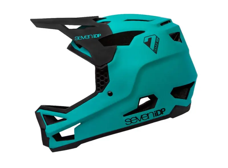 7 Idp Project.23 Glass Fiber Full Face Helmet - Matt Teal-Gloss Black 1