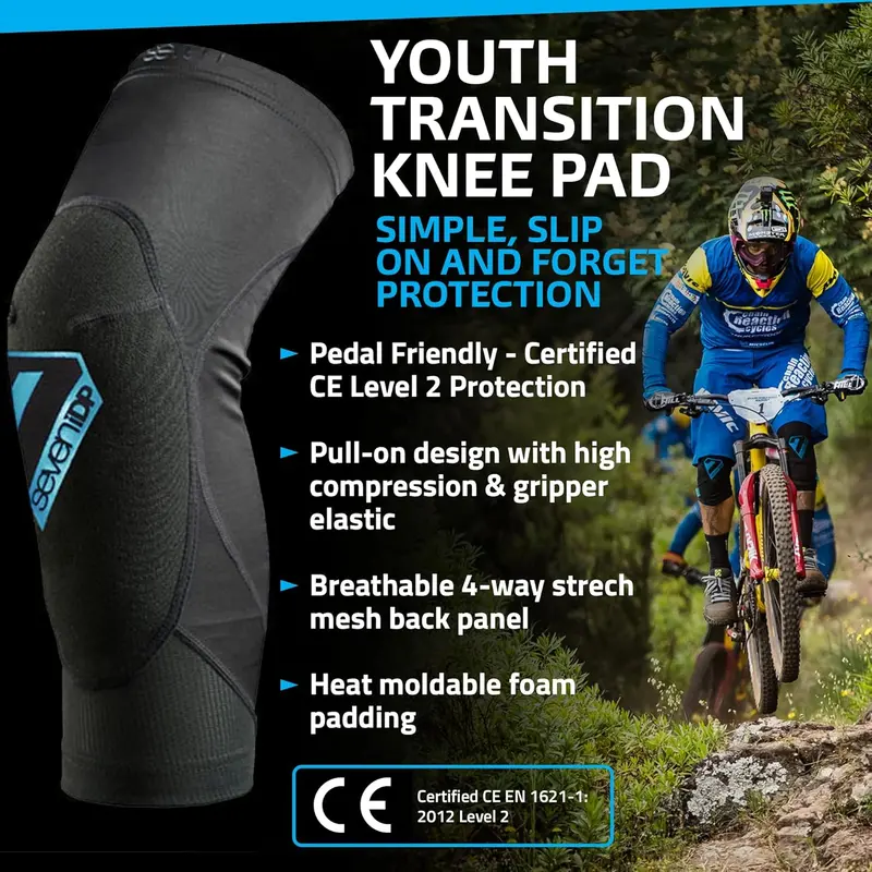 7 Idp Transition Knee Pads - Youth - Black 2