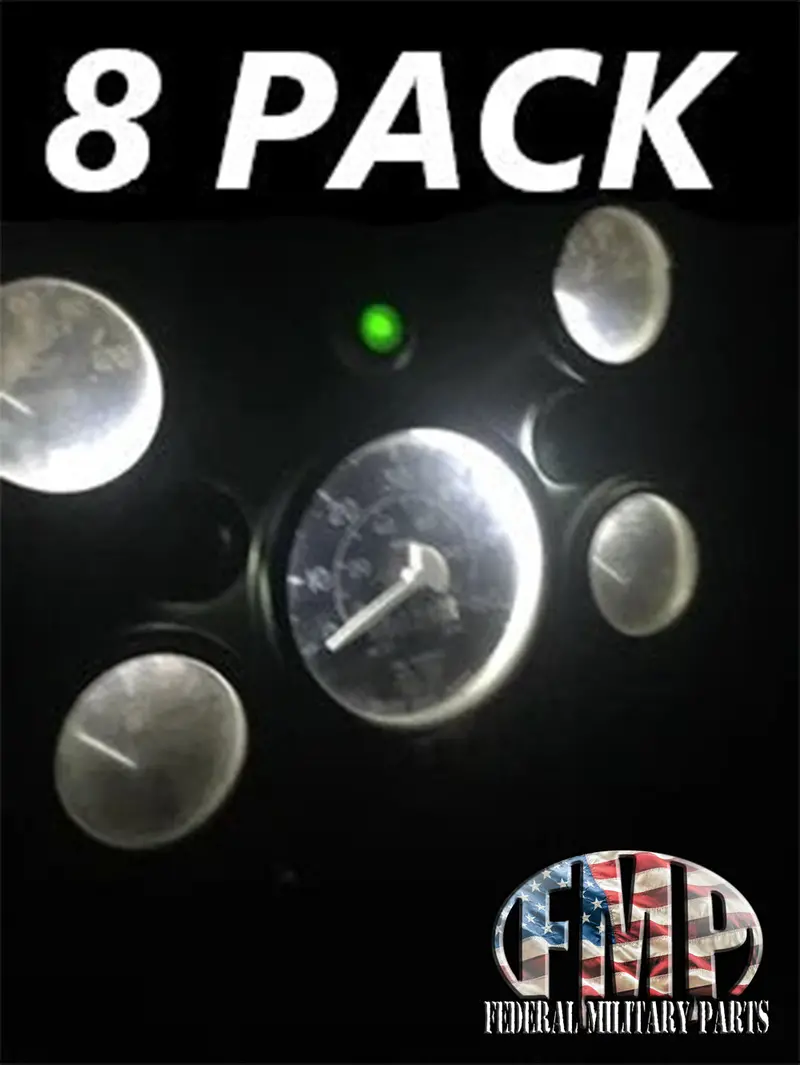8 Pack Hmmwv Led Cool White Dash Bulbs 24V Led M998 Replacement Lamp Lights 1