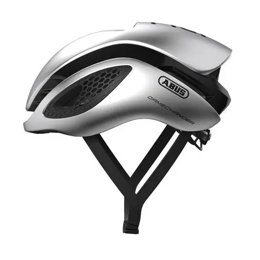 Abus Gamechanger Road Helmet - Gleam Silver 1
