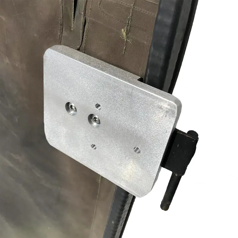 Adapter Plate Pair (No Mirrors) For Mounting 2 Aftermarket Mirrors On Humvee Canvas Soft Doors 1