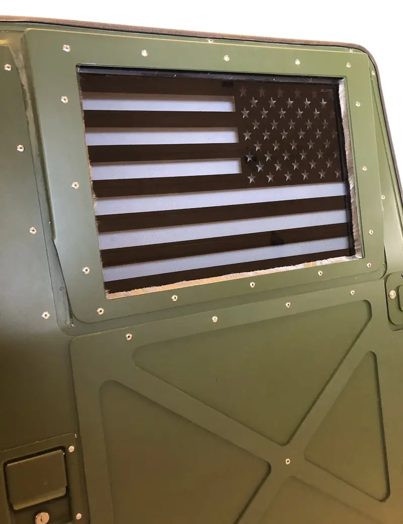 American Flag Vinyl Window Film For Military Humvee 1
