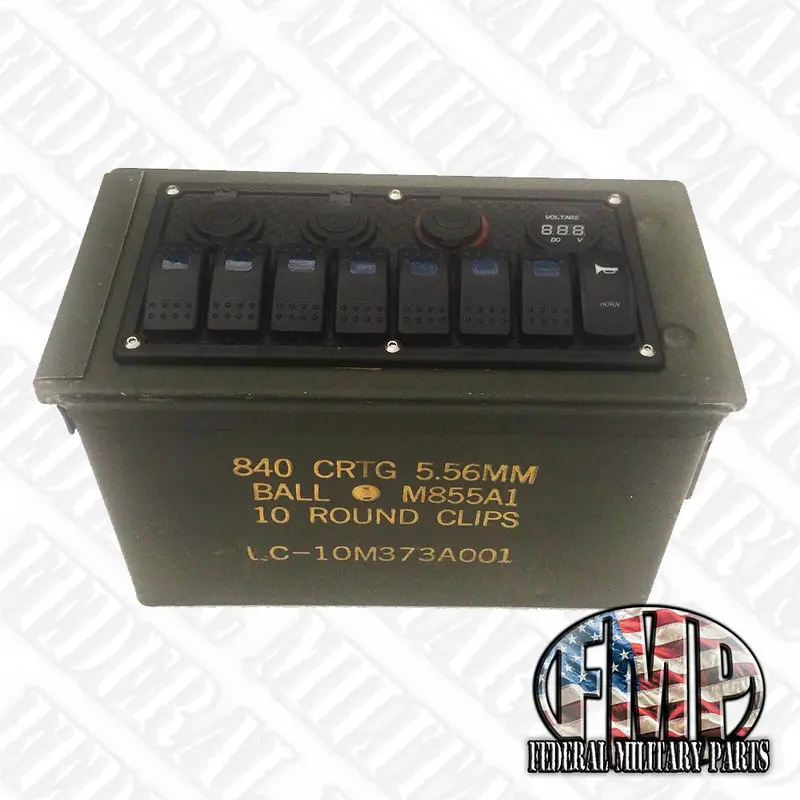 Ammo Can Center Console Control Panel (C) No Cup Holders - For The Humvee M998 Hmmwv 2