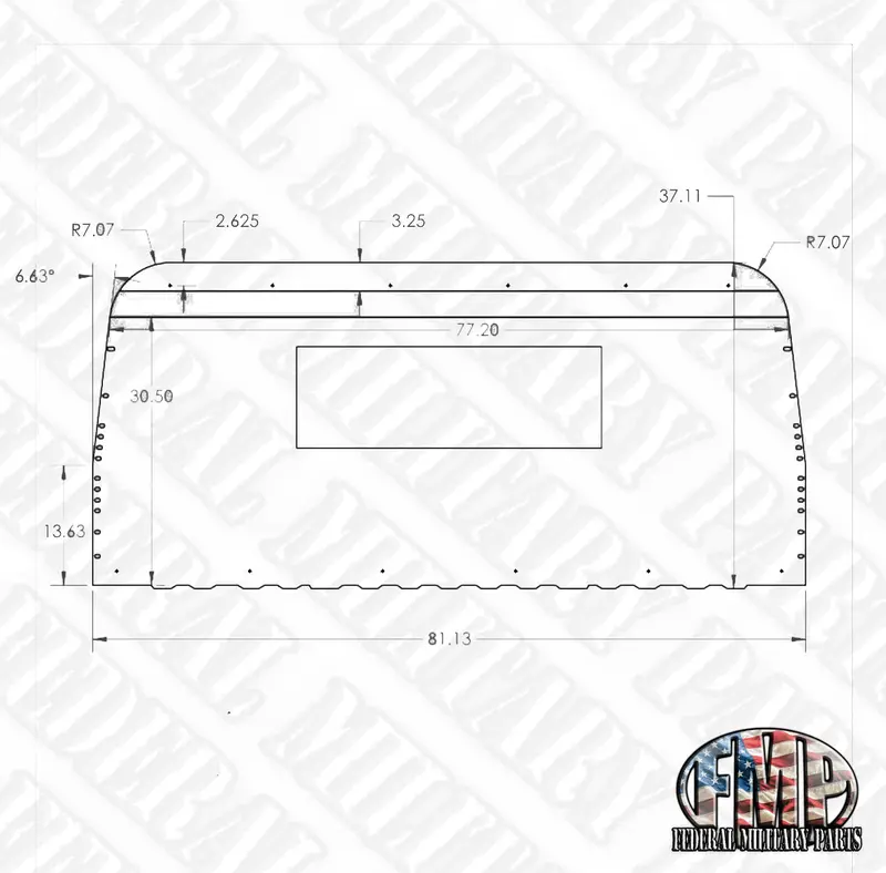 Basic Rear Curtain - "Iron Curtain" - Replace Your Canvas With Steel Fits Humvee M998 Hmmwv 19