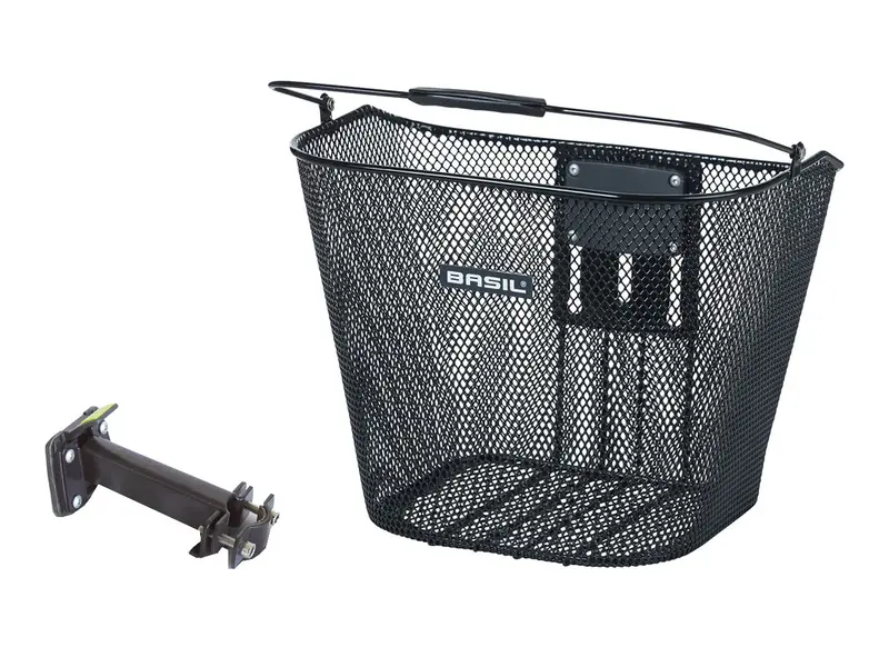 Basil Bremen Front Basket - Black 1