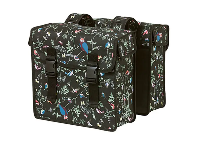 Basil Wanderlust Double Pannier Bag - Charcoal 1