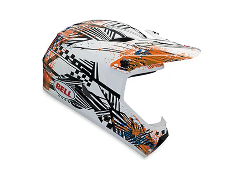 Bell Drop Bmx/Downhill Full Face Helmet - Manic - White-Black 1