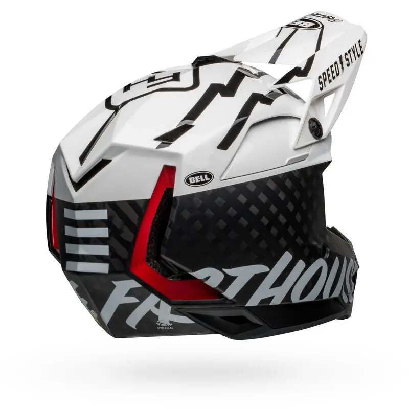 Bell Full-10 Spherical Full Face Helmet - Matt Gray-White-Black 4
