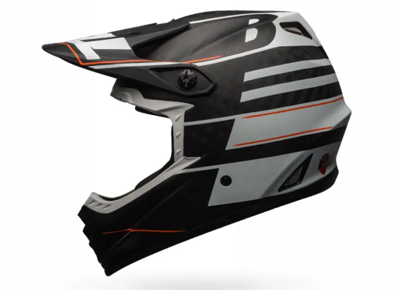 Bell Full 9 Full Face Helmet - Matt White-Black Blocked 1