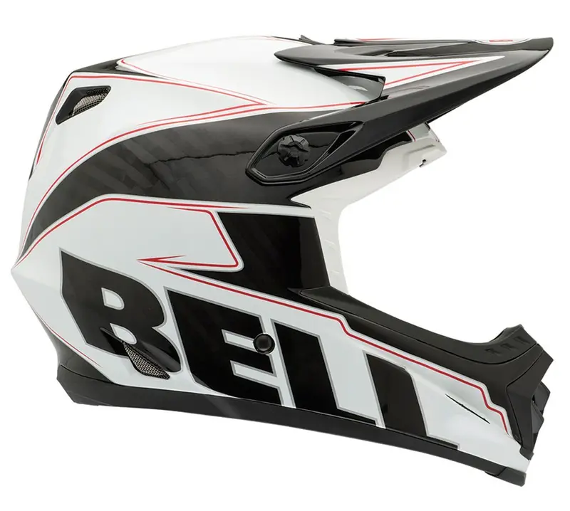Bell Full-9 Full Face Helmet - White-Black Carbon Emblem 1