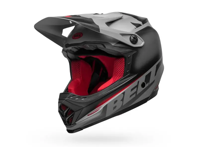 Bell Full-9 Fusion Mips Full Face Helmet - Matt Black-Gray-Crimson 1