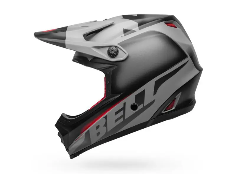 Bell Full-9 Fusion Mips Full Face Helmet - Matt Black-Gray-Crimson 2