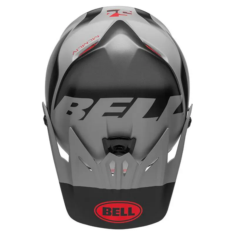 Bell Full-9 Fusion Mips Full Face Helmet - Matt Black-Gray-Crimson 4