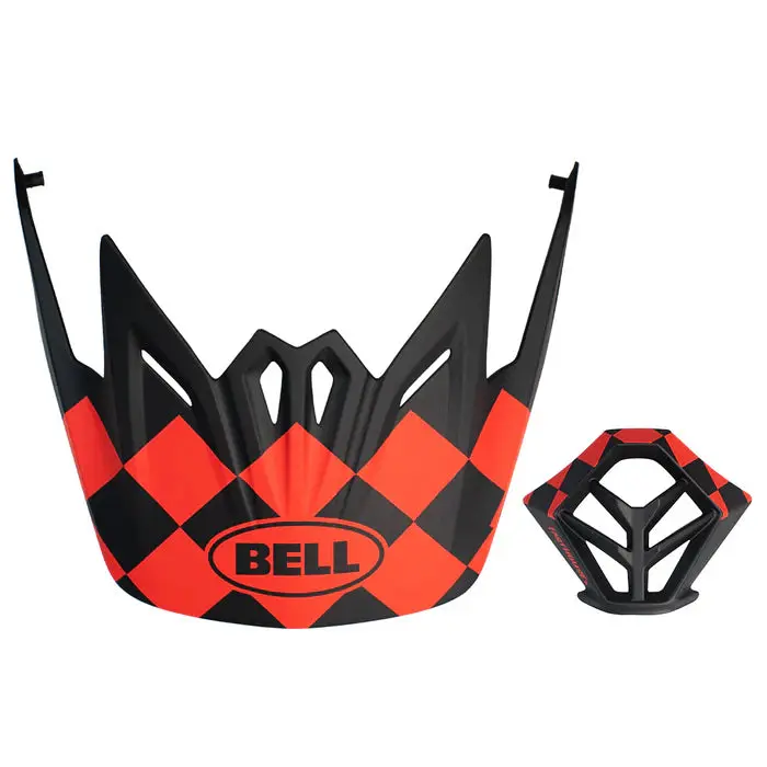 Bell Full-9 Replacement Visor Combo Kit - Fasthouse Checkers - Matte Red-Black 1