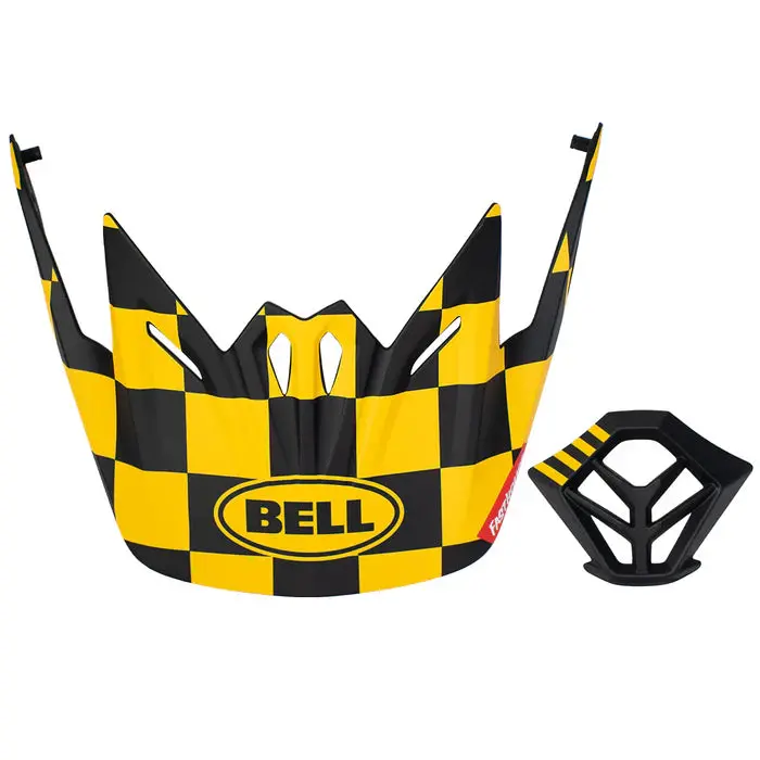 Bell Full-9 Replacement Visor Combo Kit - Fasthouse Checkers - Yellow-Black 1