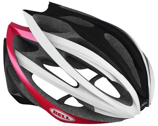 Bell Gage Road Helmet - White-Red-Black Split 1