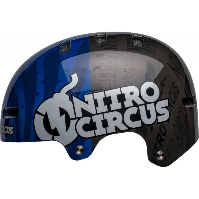 Bell Local Bmx Helmet - Nitro Circus Gloss Navy-Silver 1