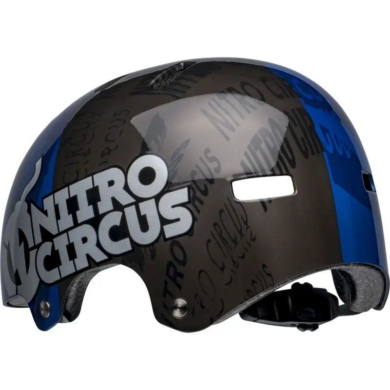 Bell Local Bmx Helmet - Nitro Circus Gloss Navy-Silver 2