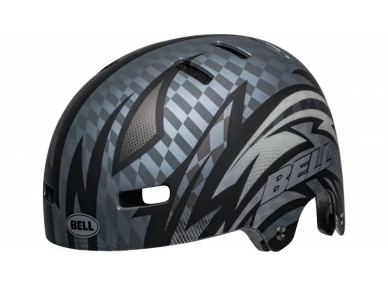 Bell Local Bmx Helmet - Psycho Matt Black-Gray 1