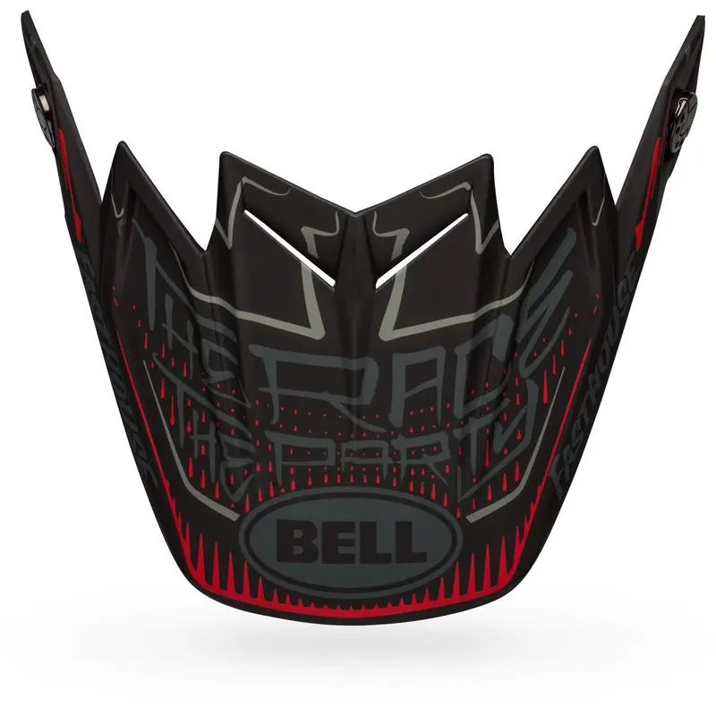 Bell Moto-9 Flex Replacement Visor - Fasthouse Day In The Dirt - Black-Gray-Red 1