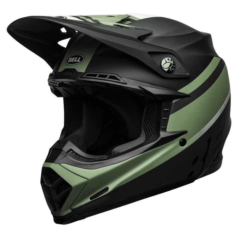 Bell Moto-9 Mips Full Face Helmet - Prophecy - Matt Black-Dark Green 1