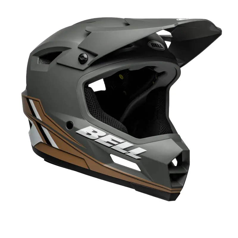 Bell Sanction 2 Dlx Mips Full Face Helmet - Alpine - Matt Dark Gray-Tan 3