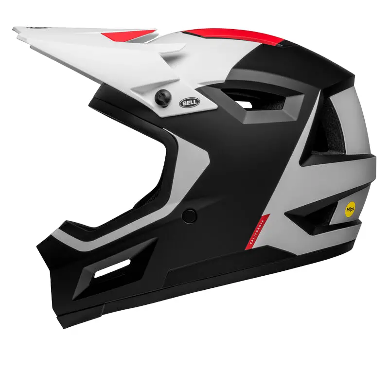 Bell Sanction 2 Dlx Mips Full Face Helmet - Deft - Matt Black-White 2