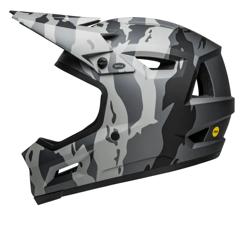 Bell Sanction 2 Dlx Mips Full Face Helmet - Ravine - Matt Gray-Black 2