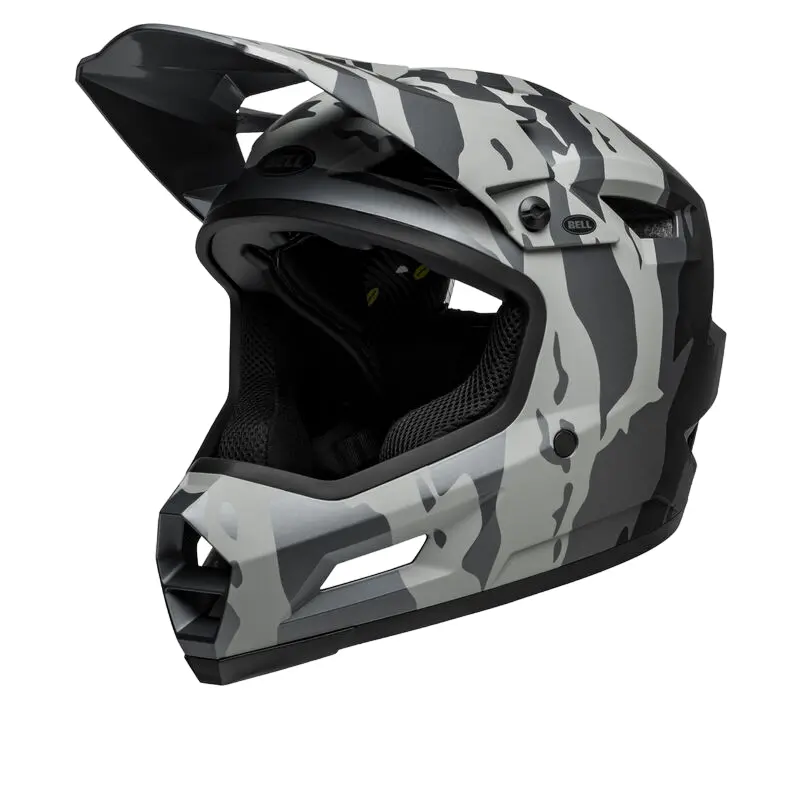 Bell Sanction 2 Dlx Mips Full Face Helmet - Ravine - Matt Gray-Black 4