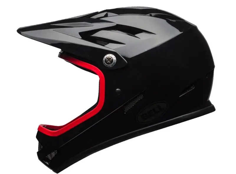 Bell Sanction Full Face Helmet - Gloss Black-Hibiscus 1