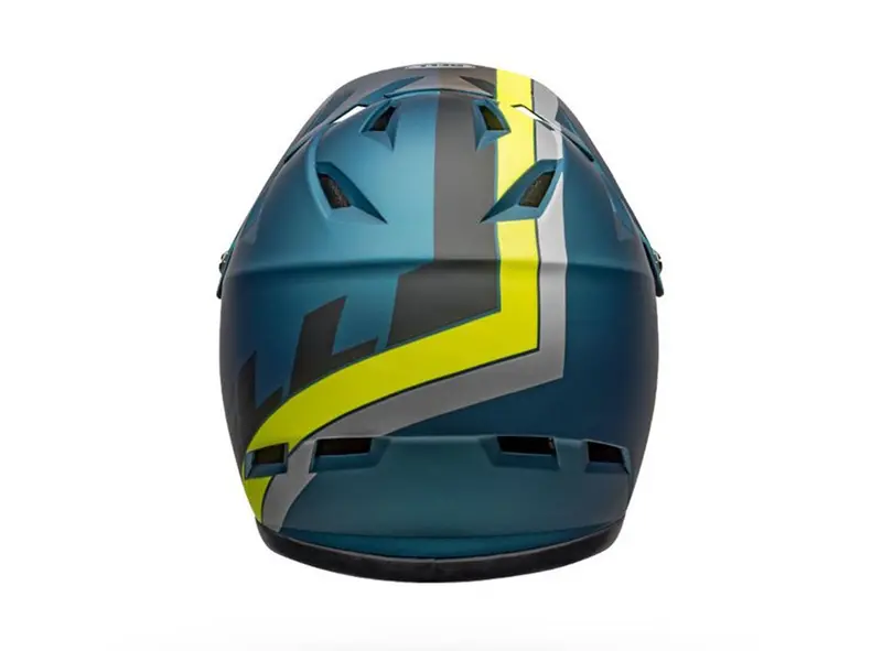 Bell Sanction Full Face Helmet - Matt Blue-Hi Viz 3