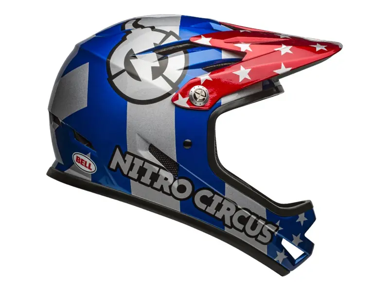 Bell Sanction Full Face Helmet - Nitro Circus - Gloss Silver-Blue-Red - 2019 1