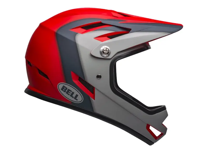 Bell Sanction Full Face Helmet - Presences - Matt Crimson-Slate-Gray 1