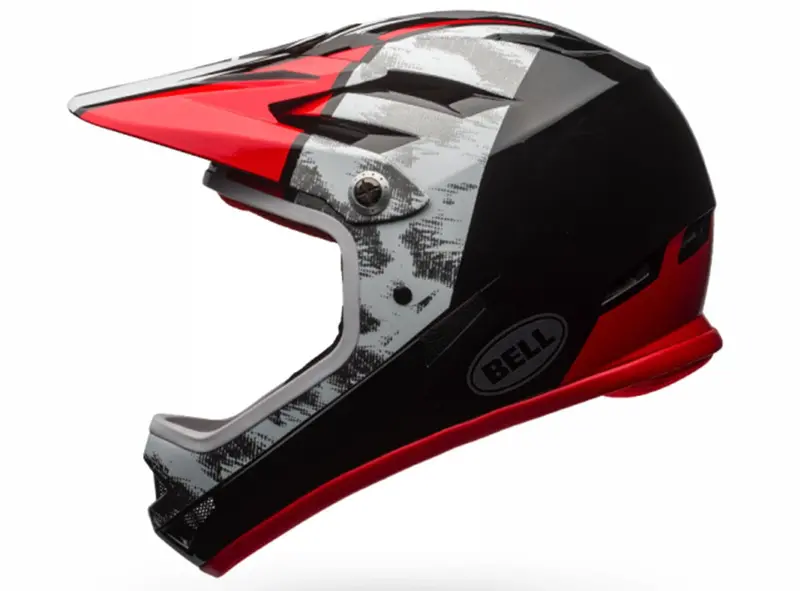 Bell Sanction Full Face Helmet - White - Black-Red 1