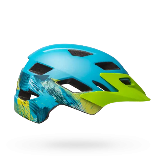 Bell Sidetrack Youth Helmet - Gnarly-Matt Bright Blue-Bright Green - 2020 1