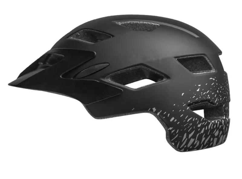 Bell Sidetrack Youth Helmet - Matt Black-Silver Fragments 1
