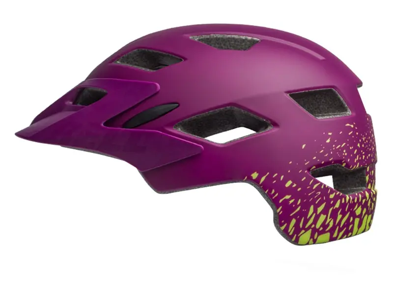 Bell Sidetrack Youth Helmet - Matt Plum-Pear Fragments 1