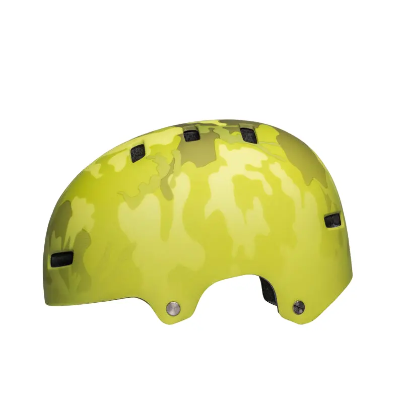Bell Span Bmx Helmet - Matt Hi-Viz Yellow Camo 2