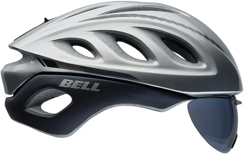 Bell Star Pro Aero Road Helmet - With Shield - Silver Marker 1