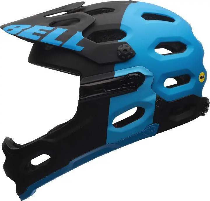 Bell Super 2R Mips Full Face Helmet - Black-Blue Agression 1