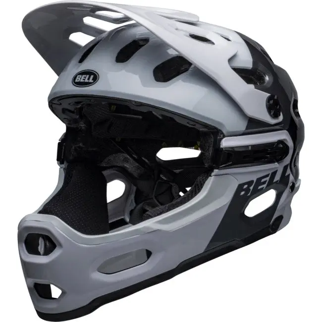 Bell Super 3R Mips Full Face Helmet - Gloss White-Black 1
